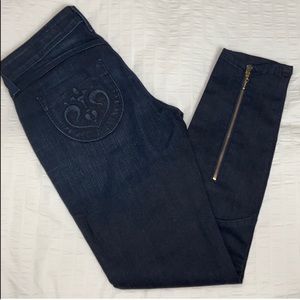 Siwy Denim Roxette back-zip skinny jeans in Indian Ink, Size 26